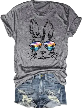 Beopjesk Womens Animal Lover T-Shirt Funny Cute Short Sleeve Animal Graphic Tees Tops