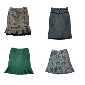 Cotton Check flare skirts , (RX-087)