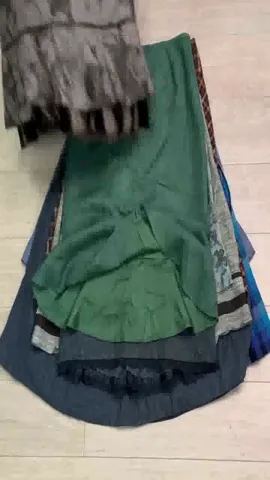 Cotton Check flare skirts , (RX-087)