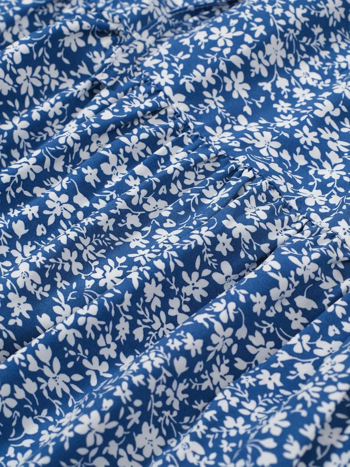 Long Skirts for Women High Elastic Waist Skirt Casual Summer Fake Drawstring Floral Pleated A Line Boho Cute Skirts 8627