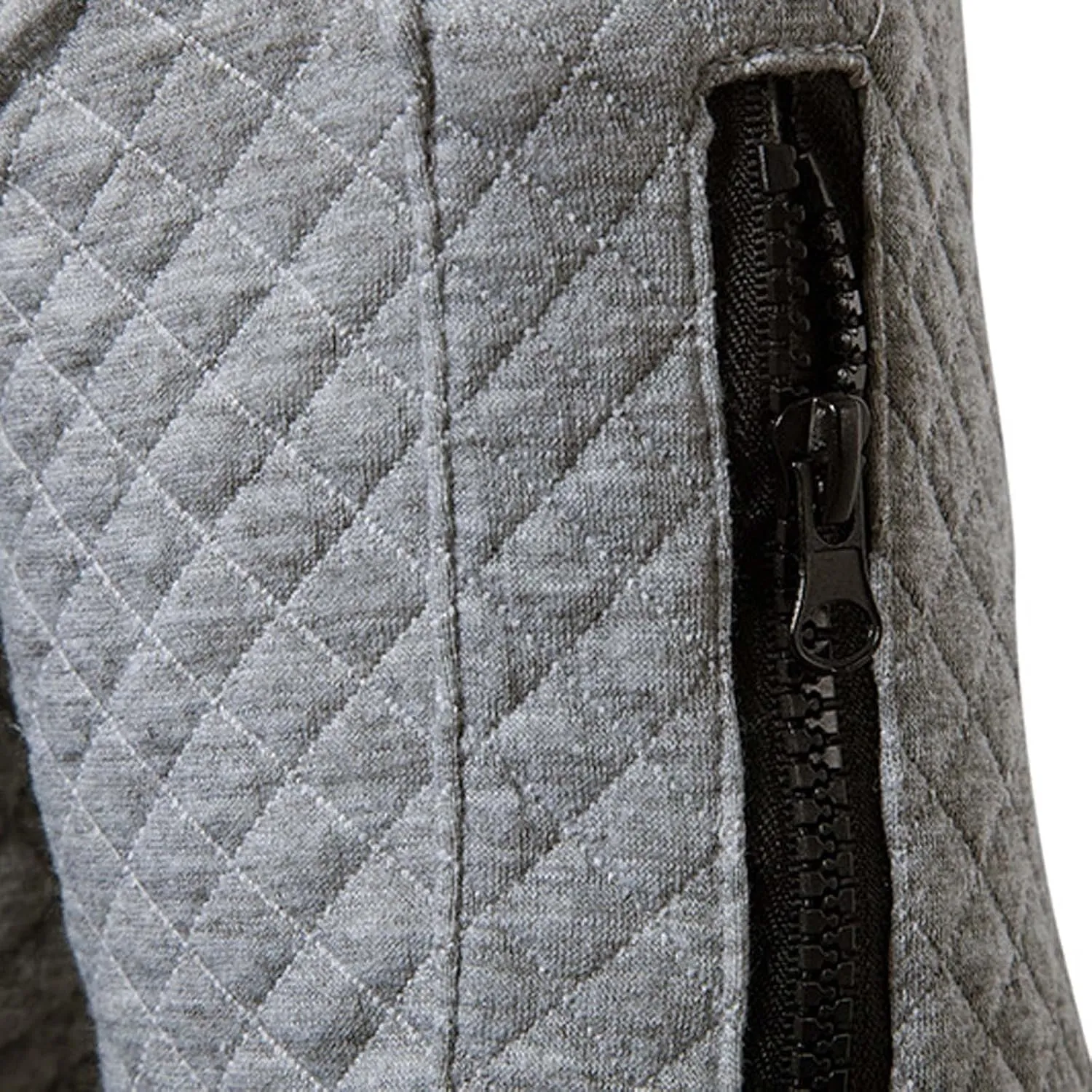 Men Bomber Jackets Diamond Quilted Spring Fall Varsity Jacket Lightweight Zip Up Long Sleeve Casual Stylish Coat with Pockets