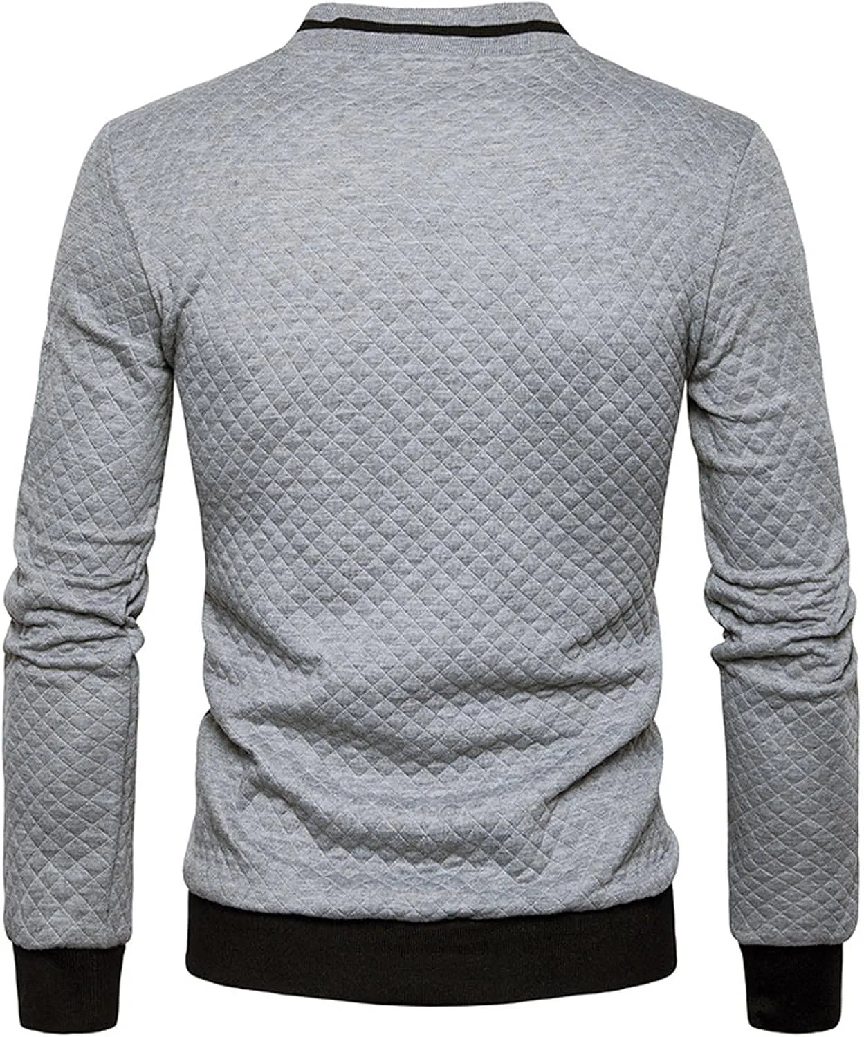 Men Bomber Jackets Diamond Quilted Spring Fall Varsity Jacket Lightweight Zip Up Long Sleeve Casual Stylish Coat with Pockets