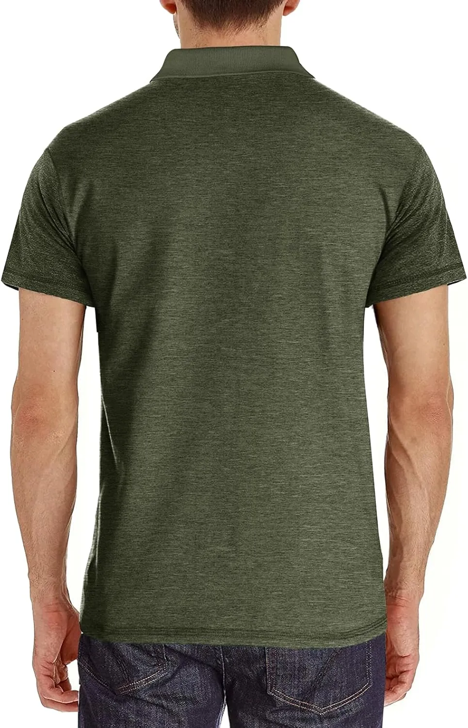 Mens Polo Shirts Casual Fashion T-Shirts Short Sleeve Button Up Golf Shirts Tops with Pocket
