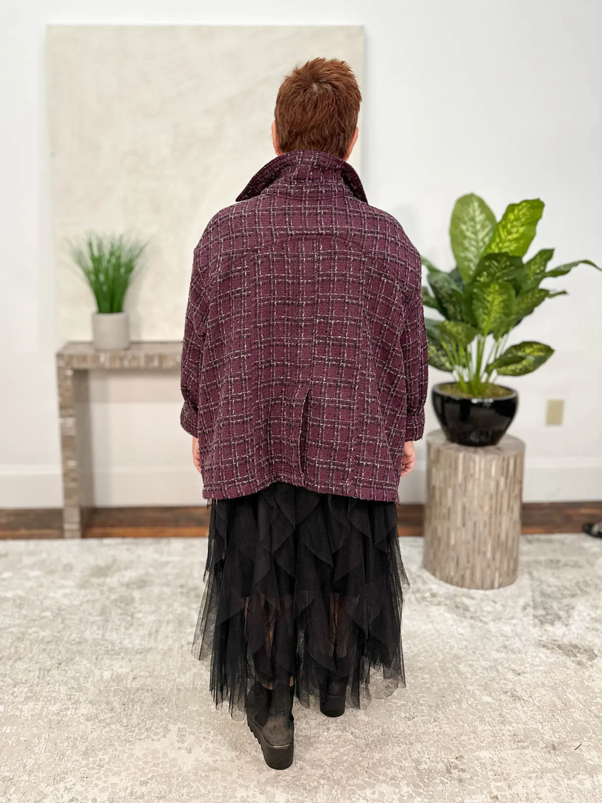 Mesh Skirt, Black Ruffle