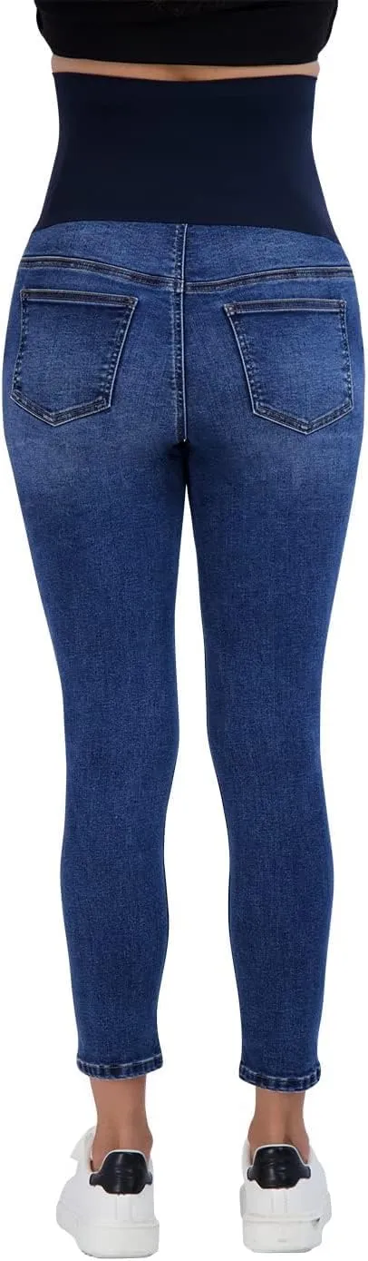 Savi Parker Womens Maternity Jeans Over The Belly - Pregnancy Clothes for All Seasons, Maternity Pants