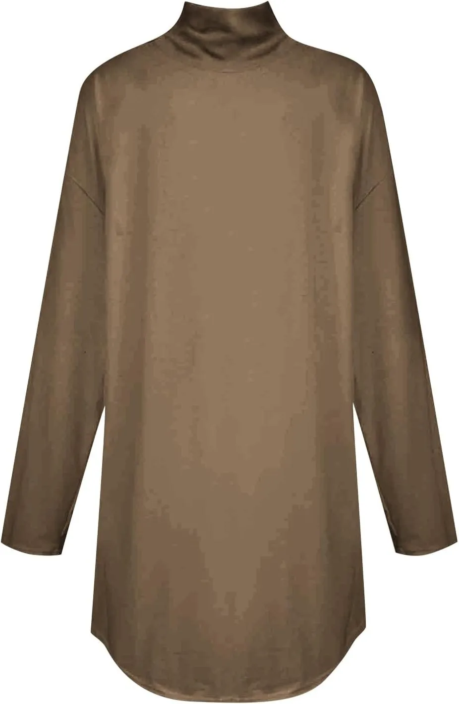 slqdgmryz Turtle Necks Tops for Women Long Sleeve Fall Shirts Mock Turtleneck Dressy Blouses Drop Shoulder Long Tunic Tops
