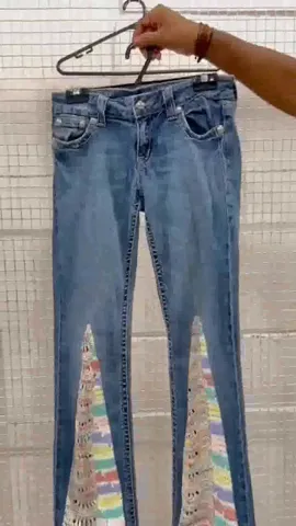 Upcycled  / Reworked Ladies Miss me Crochet Flare Jeans DR13 SS24