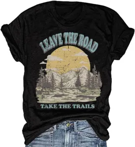 Women's Nature Camping Mountain Hiking Lovers Shirt Adventure Wild Outdoor Graphic Tees Tops